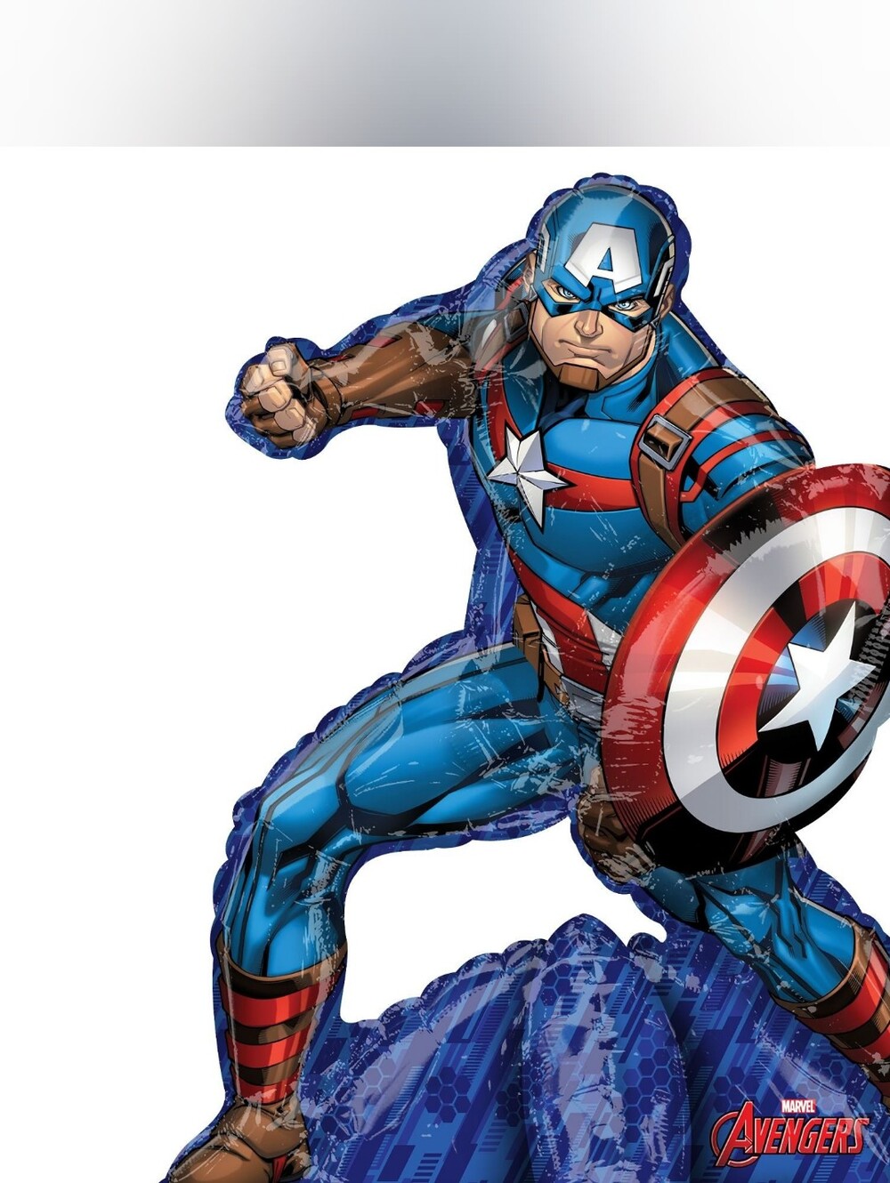 Captain America Themed Foil Balloon – Blue & Red Superhero Decoration